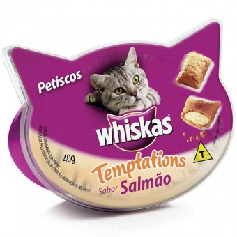 Whiskas Temptations Sabor Salmão - 40 g Whiskas Temptations Sabor Salmão - 40 g